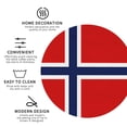 thumbnail image 3 of Norway Flag Leather Drink Coasters for Drinks (6 Pack) for Tabletop Protection Round Shape, 3 of 6