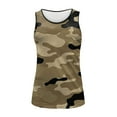 thumbnail image 4 of Wioihee Men's Tank Top Camo Muscle Workout Gym Shirts Moisture Wicking Lightweight Summer Casual Sleeveless Shirts Khaki 8(L), 4 of 5