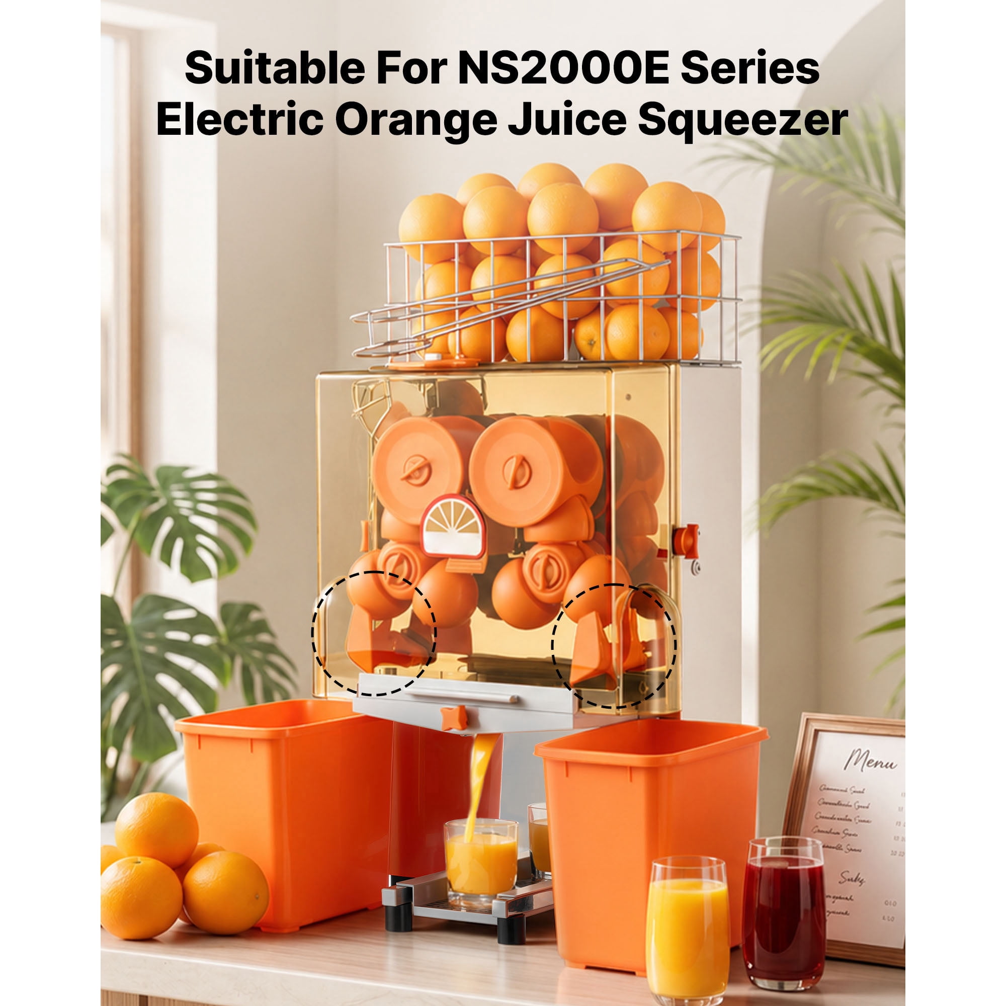 KFFKFF 2pcs Electric Orange Juicer Replacement Parts, Durable Plastic, Compatible with NS2000E Series Electric Juicer, Simple to Install