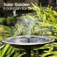 thumbnail image 4 of Solar Fountain, Floating Solar Powered Water Fountain Pump for Bird Bath, Garden, Pond, Pool, Outdoor, 4 of 12