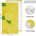 thumbnail image 2 of GZHJMY Lemon Soft Hand Towels, 2 Pcs Absorbent Bath Towel Decorative Fingertip Towels for Bathroom Gym Spa Hotel Beach Swimming Pool,14.4"x 28.3", 2 of 7