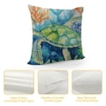 thumbnail image 4 of JEUXUS  Coastal Throw Pillow Covers Ocean Outdoor Beach Pillows Cover Summer Theme Sea Turtle Seahorse Sea Fish Sea Crab Decor Square Pillowcase for Patio Couch Sofa, 4 of 5
