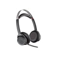 thumbnail image 4 of Poly Voyager Focus B825 USB-C Headset TAA - Google Assistant, Siri - Stereo - Wireless - Bluetooth - 98.4 ft - 20 Hz - 20 kHz - On-ear - Binaural - Ear-cup - Electret Condenser, MEMS Technology Mic..., 4 of 5