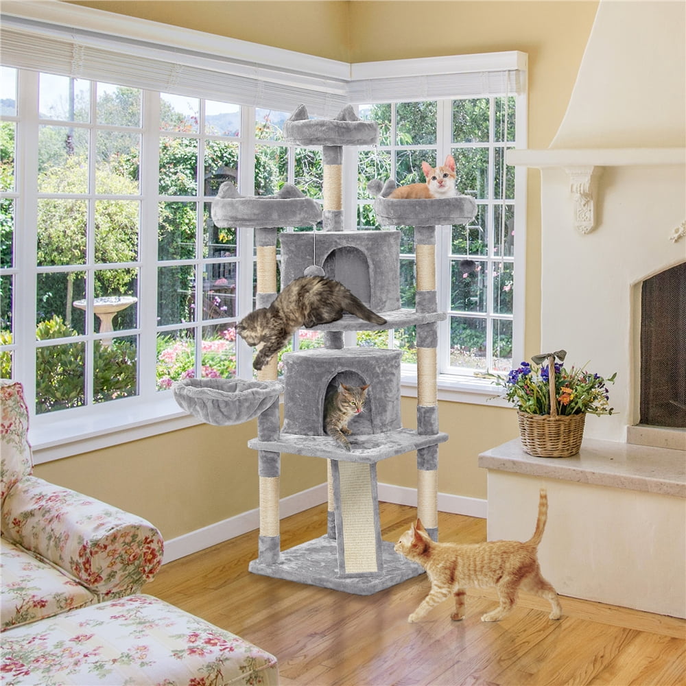 Renwick 69" Multilevel Cat Tree Tower, Light Gray