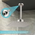 thumbnail image 4 of Shower Arm with Flange, Replacement of Ceiling Mounted Straight Arm, For Fixed High Pressure Rain Showerhead and Rainfall Shower Head, Brushed Nickel, 4 of 4
