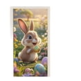 thumbnail image 2 of Easter Bunny Wreath Door Flag, Spring Easter Door Hanging Cover with Bunny and Egg Design, Decorative Outdoor/Indoor Door Decor for Front Door, Festive Home Decoration for Easter Holiday, 35x72 inch, 2 of 5