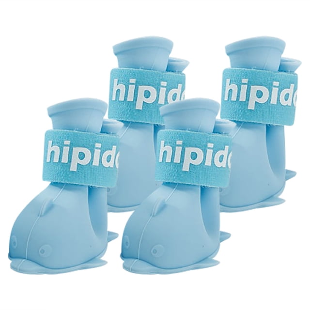 4Pcs Cute Dog Rain Shoes for Small Medium Puppy Rubber Cartoon Design Comfortable