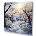 thumbnail image 2 of Designart "Snow Winters Dawn silence II" Landscapes Canvas Print, 2 of 5