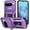 Purple, variant on For Google Pixel 9 / 9 Pro Slim Fit Shockproof Hybrid with Slide Camera Cover & Rotated Ring Kickstand, [Military-Grade] Phone Case For Google Pixel 9 / 9 Pro 6.3",Grey Green