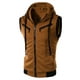 thumbnail image 3 of Chaqueta sin mangas Pop para hombre, abrigos con capucha y cremallera de retales, cortavientos para hombre, chaleco cálido, prendas de vestir, chalecos acolchados de Color sólido, Parka, 3 of 5