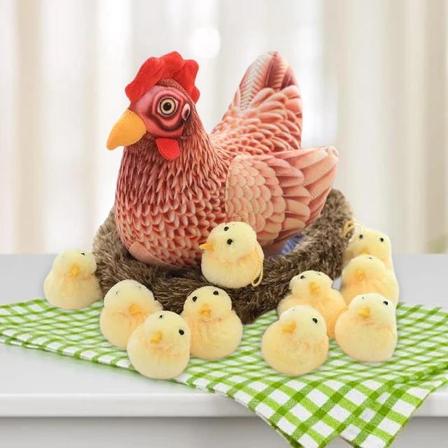 Simulación de grande Macarena estatua de pollito
