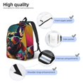 thumbnail image 4 of Picia Retro Bulldog Sunglasses Printed Canvas Daypack - Stylish and Durable Vintage Compact Backpack - Class, Work, Travel, or Laptop Bookbag,Organized Compartments-Medium, 4 of 6