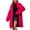 Pink, variant on Gfyviroh Women's Faux Fur Coats Plush Cozy Winter Warm Mid-length Coats Long Sleeve Open Front Trendy Jackets