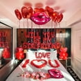 thumbnail image 4 of Red Will You Be My Girlfriend Balloons 54pcs Red Balloon kit Include Lip balloons 18 Inch Heart Shaped Balloons and 1000 Artificial Rose Petals Romantic Decoration Kit for Valentines Party, 4 of 6