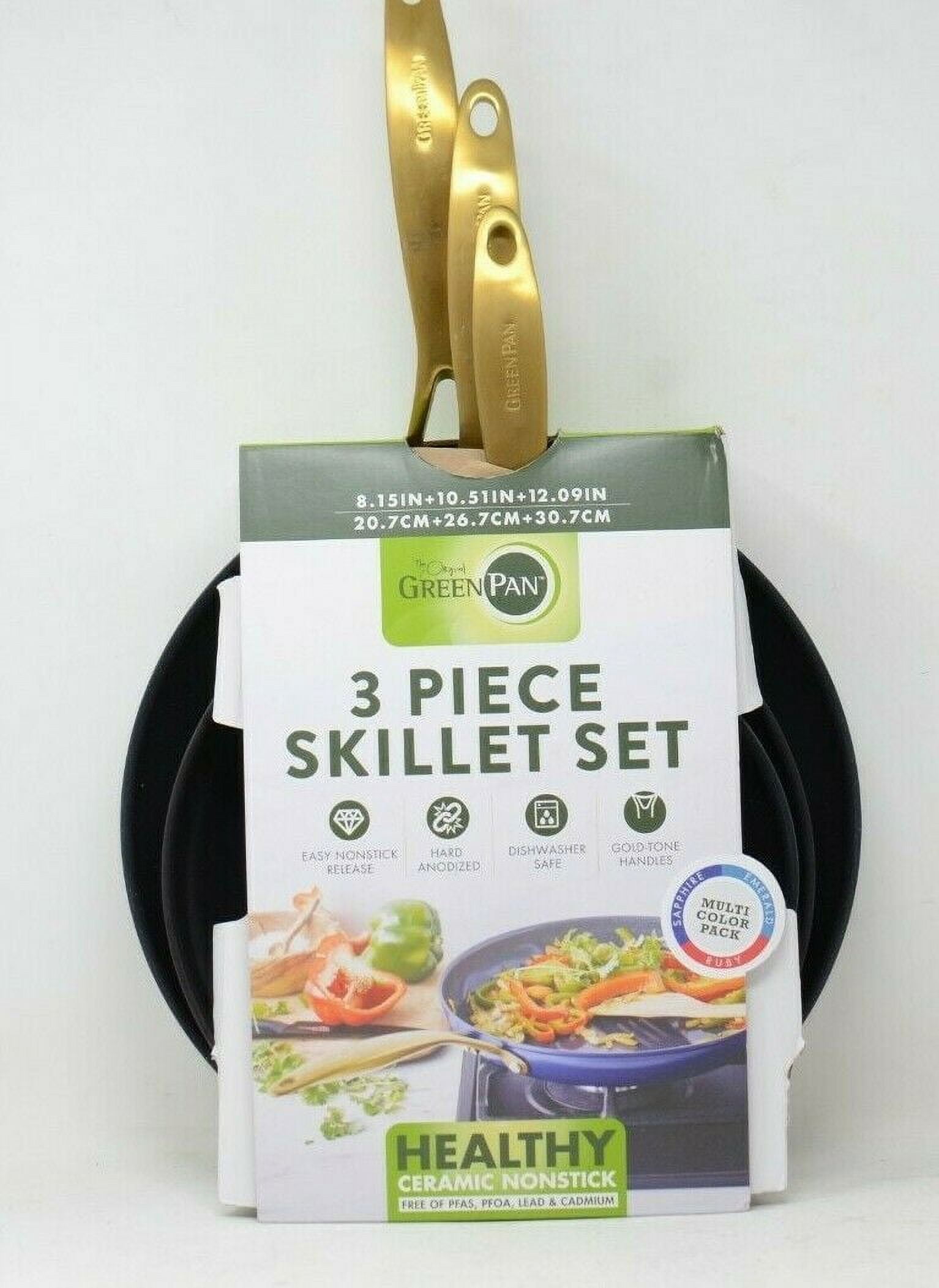 TINcOKO Nonstick Frying Pan Skillet Set - 95 & 11 Green Granite Coating Non-Stick Omelet Pan, Die-Cast Aluminum Alloy Cookware, Non Toxic APEO & PFOA