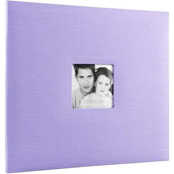 Mbi Fashion Fabric Post Bound Album W/Window 12"X12"-Lilac