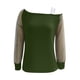 thumbnail image 5 of Top sexy de manga larga con hombros descubiertos para mujer - Diseño con lentejuelas y pedrería - Blusa informal para fiestas de otoño/invierno (S-XXL), 5 of 6