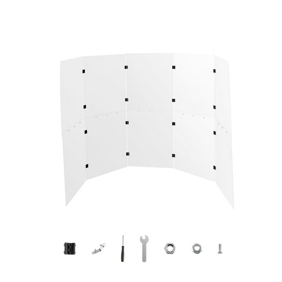 KFFKFF 5-Panel Acrylic Drum Shield, 2 ft x 5 ft Portable Drum Cage with Durable Zinc Alloy Hinges for Church, Concerts, Music Events, and Practice Sessions