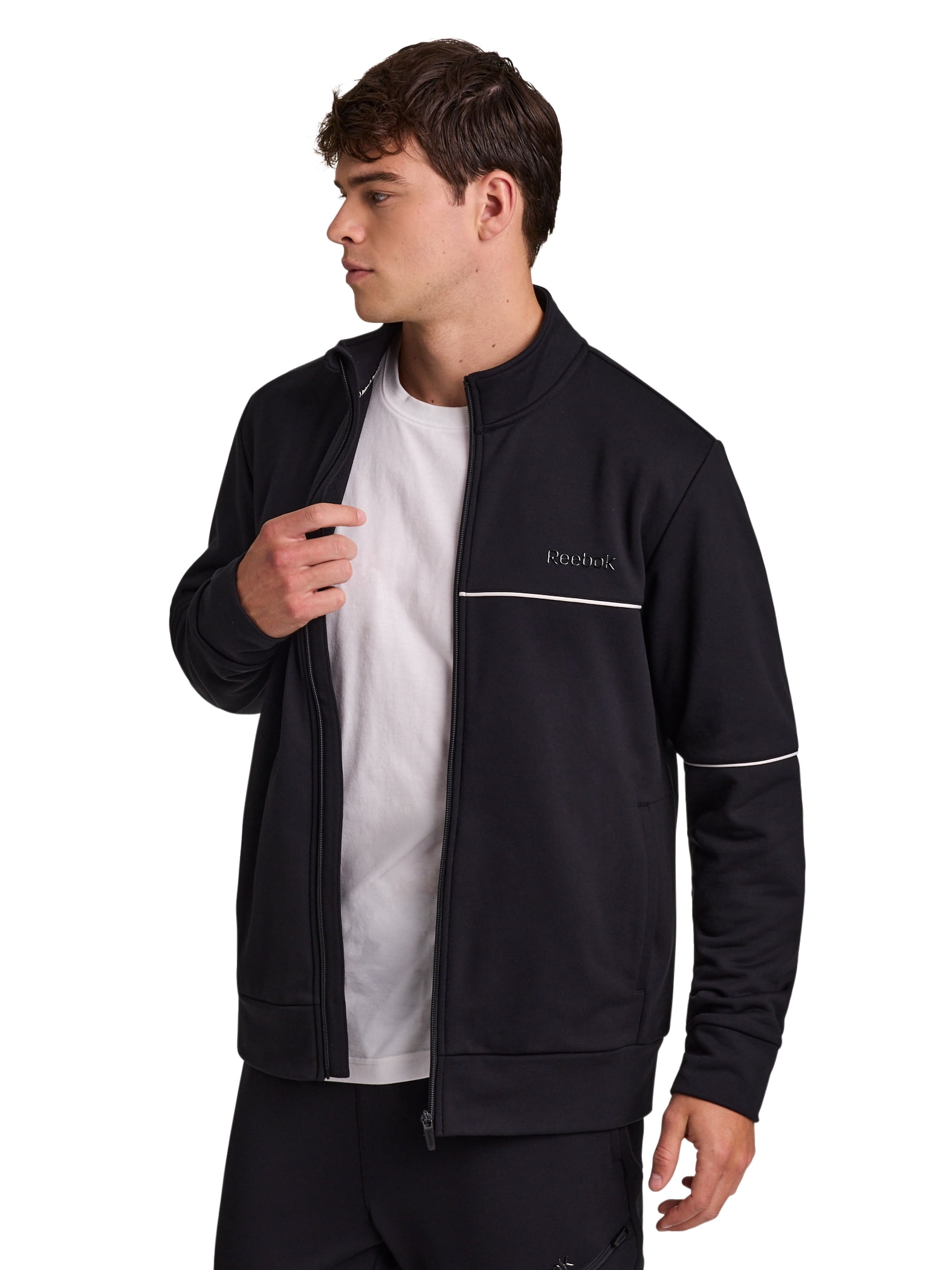 Reebok Men's and Big Men's Terry Full Zip Jacket, Sizes XS-5XL