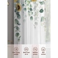 thumbnail image 6 of Sunflower Sheer Curtains 72 Inch Length 2 Panels Set Window Treatments, Yellow Floral Eucalyptus Leaves Watercolor Rod Pocket Semi Curtains for Living Room/Bedroom/Kitchen Décor, 104"W x 72"L, 6 of 7