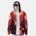 thumbnail image 2 of Fotbe Red Moon Lava Chaqueta con Protección Solar UPF 50+ para Hombre y Mujer, Camisa con Capucha y Bolsillos-X-Large, 2 of 7