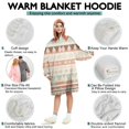 thumbnail image 5 of Wearable Oversized Blanket,Soft Colored Geometric Pattern Wearable Blanket Hoodie for Adults,Cozy Hooded Blankets with Super Pockets,Super Warm Fuzzy Pullover for Women & Men, 5 of 6