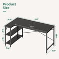 55.1" Computer Desk, Reversible L Shaped Gaming Desk, Small Corner Desk ...