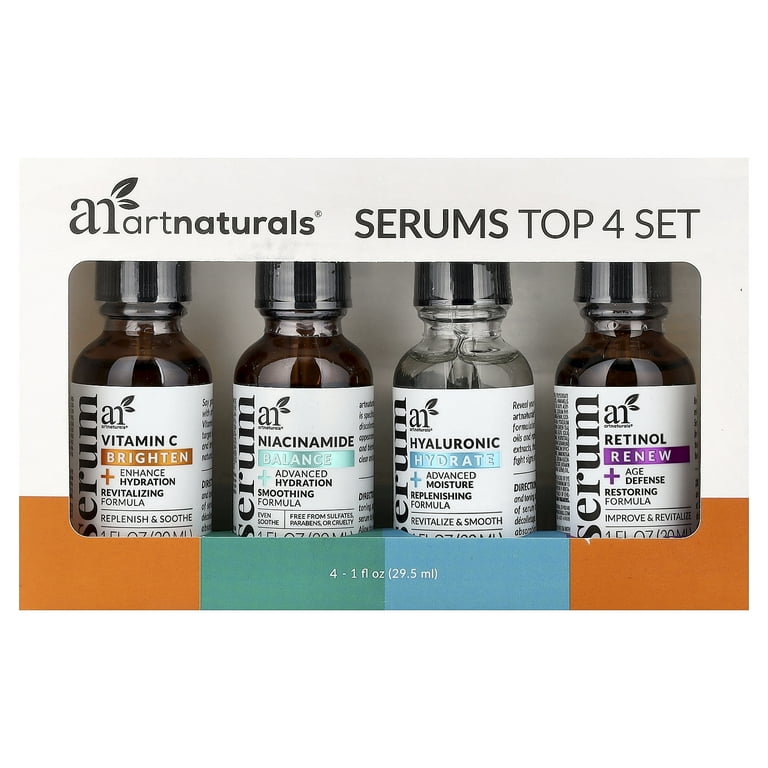 ANTEAVC SERUM 4個セット artnaturals Serum Top 4 Set, 4 Count, 1 fl oz (29.5 ml) Each