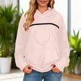 thumbnail image 6 of larppty Cat Pouch Hoodie for Women Oversized Sweatshirts Kitten Dog Pet Carrier Zipper Pocket Cozy Fashion Tops Clothes (Pink, XL), 6 of 9