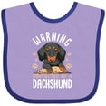 thumbnail image 3 of Inktastic Protected by a Dachshund Dog Boys or Girls Baby Bib, 3 of 4