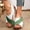 Green, variant on WIZUTIZ Wedge Sandals for Women Dressy Sandals Women Comfort Casual Stretchy Beach Sandals Hook& Loop Round Toe Shoes Flat Heel (O"-1) Wide Color Block Sandals for Ladies Club Holiday Gift Finder Blue