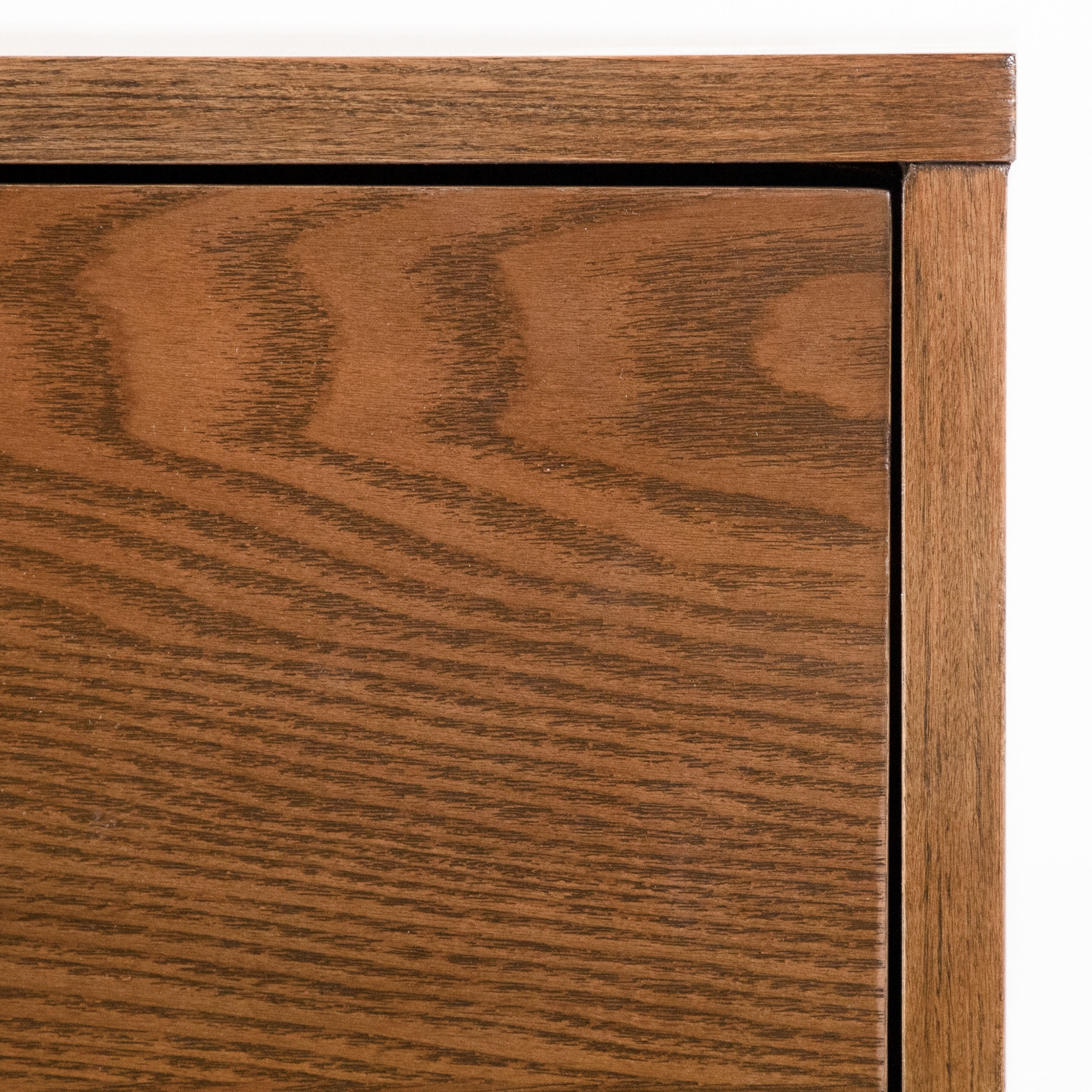 Furniture of America Erik Adult Mid-Century 2-Drawer Solid Wood Nightstand, Walnut