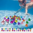 thumbnail image 6 of Heart Shaped Gemstones Set, Multicolor Acrylic Gems, Underwater Pool And Beach Treasure Hunt Toys For Kids, Sensory Educational Play And Decorative Party Supplies, 6 of 6