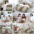 thumbnail image 6 of Sage Green Bedding 3 Piece Duvet Cover Set Full Size, Farmhouse Wood Grain Vintage Brown Striped Soft Microfiber Comforter Cover with Zipper Closure & Pillowcases, Wrinkle & FadeResistant Quilt Cover, 6 of 9
