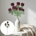 thumbnail image 1 of Artificial 3 Heads Roses Artificial Flower For Home Decoration, 1 of 8