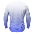 thumbnail image 4 of S-5X Plus Size T Shirts for Men Big & Tall Long Sleeve Tshirts Shirt Mens Casual Gradient Printed Pullover Button Crewneck Going-Out Workout Tees Tops, 4 of 4