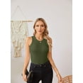thumbnail image 7 of Women Tank Tops Summer Sleeveless Basic Cami Top Shirt Slim Knit Ribbed Racerback Blouses 2024, 7 of 7