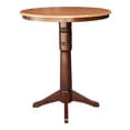 thumbnail image 3 of Round 30" Top Pedestal Bar HeightTable - Cinnamon/Espresso, 3 of 6