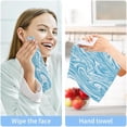 thumbnail image 7 of Coolnut Blue Abstract Marble Washcloths, 2 PCS 12 X 12 Inches Cotton Wash Cloths, Highly Absorbent and Soft Face Towels for Bathroom,Gym,Hotel and Spa, 7 of 7