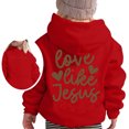 thumbnail image 4 of Vividxx Boys Hoodies Cute Letter Print Long Sleeved Hooded Sweatshirt Casual Loose Pullover For Fall Winter Preppy Clothes 5-6 Years, 4 of 7