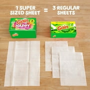Gain Dryer Sheets, Happy, Hibiscus Hula Scent, 60 Mega Dryer Sheets