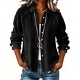 thumbnail image 5 of Denim Jackets for Women Tassel Brushed Long Sleeve Button Up Casual Open Front Jean Coat with Pockets, 5 of 9