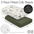 thumbnail image 5 of Sweet Jojo Designs Jungle Yellow Green Rust Orange Fitted Crib Sheets 2 Piece Set, 5 of 6