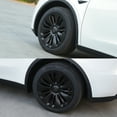 thumbnail image 4 of Ikon Motorsports, Wheel Hubcaps Rim Cover Compatible With 2020-2024 Tesla Model Y Matte Black Uberturbine Style ABS Plastic 19'' Hub Caps Hubcap Wheel Cover Rim Skin Covers 4PCS Replacement, 4 of 9