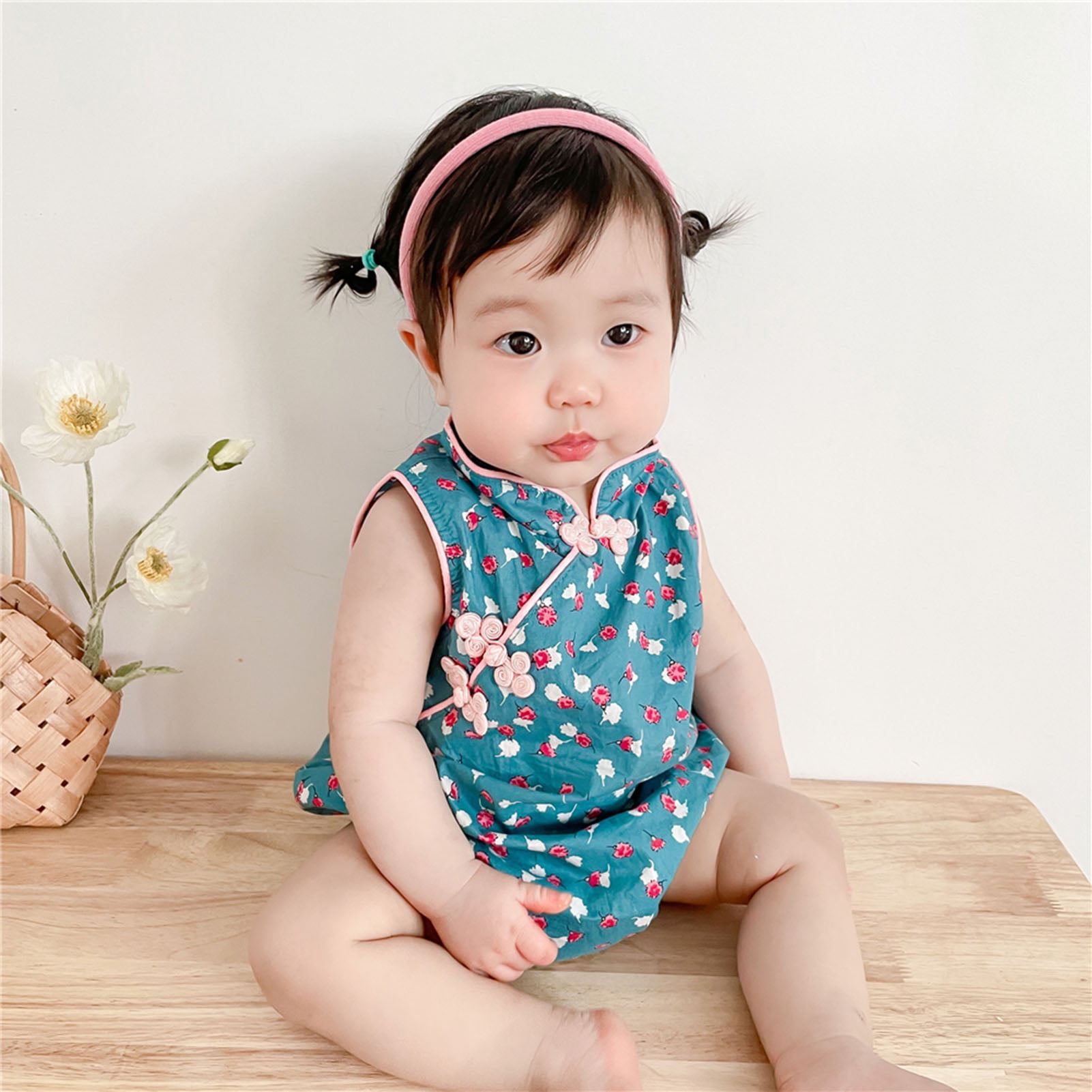 Baby clothes infant toddler baby girl cotton party festival daily bodysuit gift 
