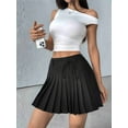thumbnail image 5 of Pleated Skirts for Women High Waisted Tennis Skirt Athletic Skorts with Pockets Shorts Workout Golf Skort Black Thin Belt M, 5 of 7