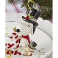 thumbnail image 4 of Adornos Lenox de Snoopy y Woodstock con bastón de caramelo, de porcelana, con cordón dorado para decorar el árbol, adornos navideños, diseño de Snoopy, decoración invernal (1 pieza), 4 of 5