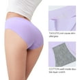 thumbnail image 3 of FallSweet No Show Underwear for Women Seamless High Cut Briefs Mid-waist Soft No Panty Lines,Pack of 5, 3 of 5