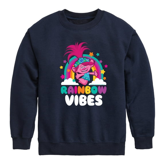 Trolls - Rainbow Vibes Poppy - Toddler & Youth Crewneck Fleece Sweatshirt