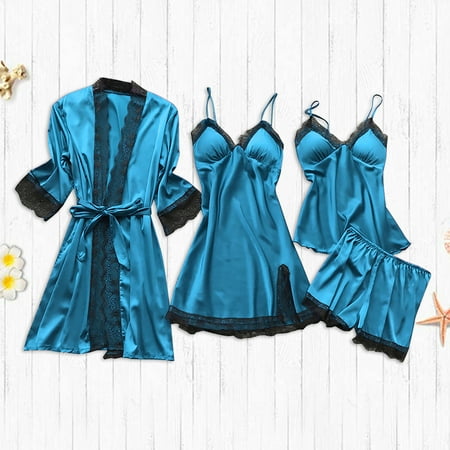 

Huachen Women s Sexy Nightgown Long Nightgown Can Be Love Fun Nightgown Blue/M